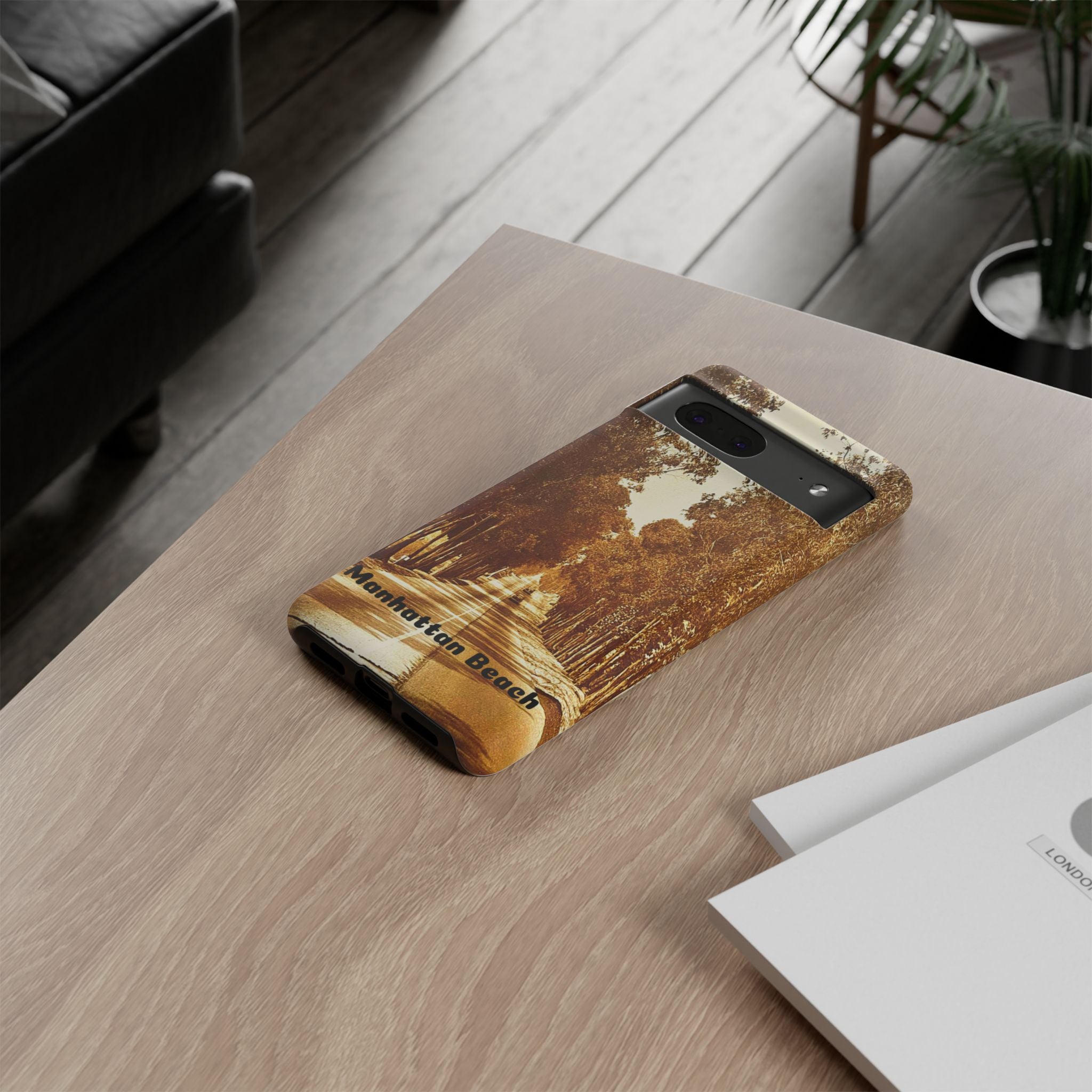 Phone Cases Manhattan Beach Rosecrans Ave Early 60's Tough Cases 90266 California, iPhone Samsung Google Pixel Protective Cover, Vintage
