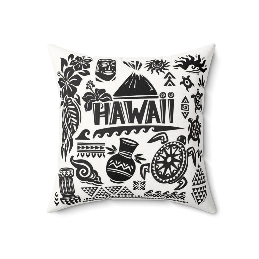 Hawaii Fun Pillow - Faux Suede Square Pillow