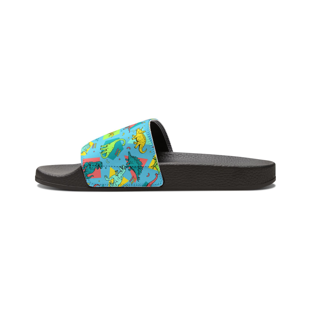 Colorful Cartoon Dinosaurs  Pattern Sandals | Youth Slide Sandals
