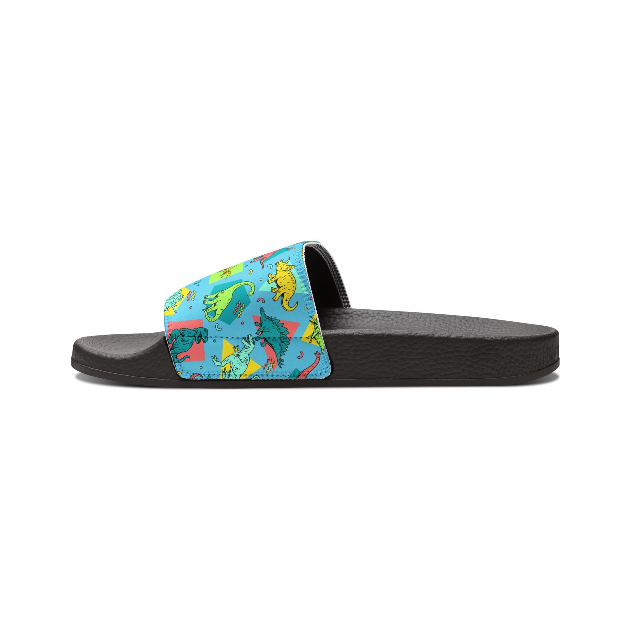 Colorful Cartoon Dinosaurs  Pattern Sandals | Youth Slide Sandals