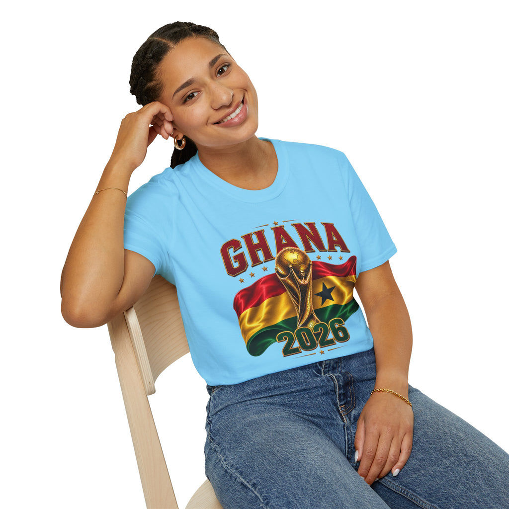 Ghana 2026 World Cup T-Shirt — Flag & Trophy Football Fan Tee