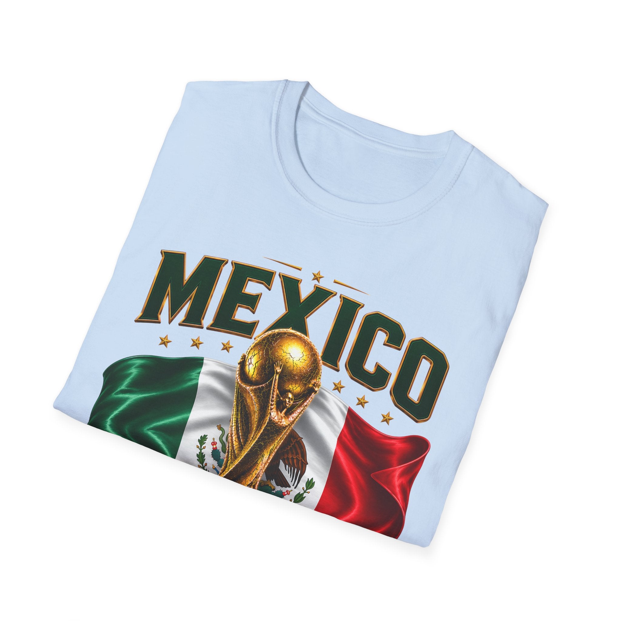 Mexico 2026 World Cup T-Shirt — Flag & Trophy Soccer Fan Tee