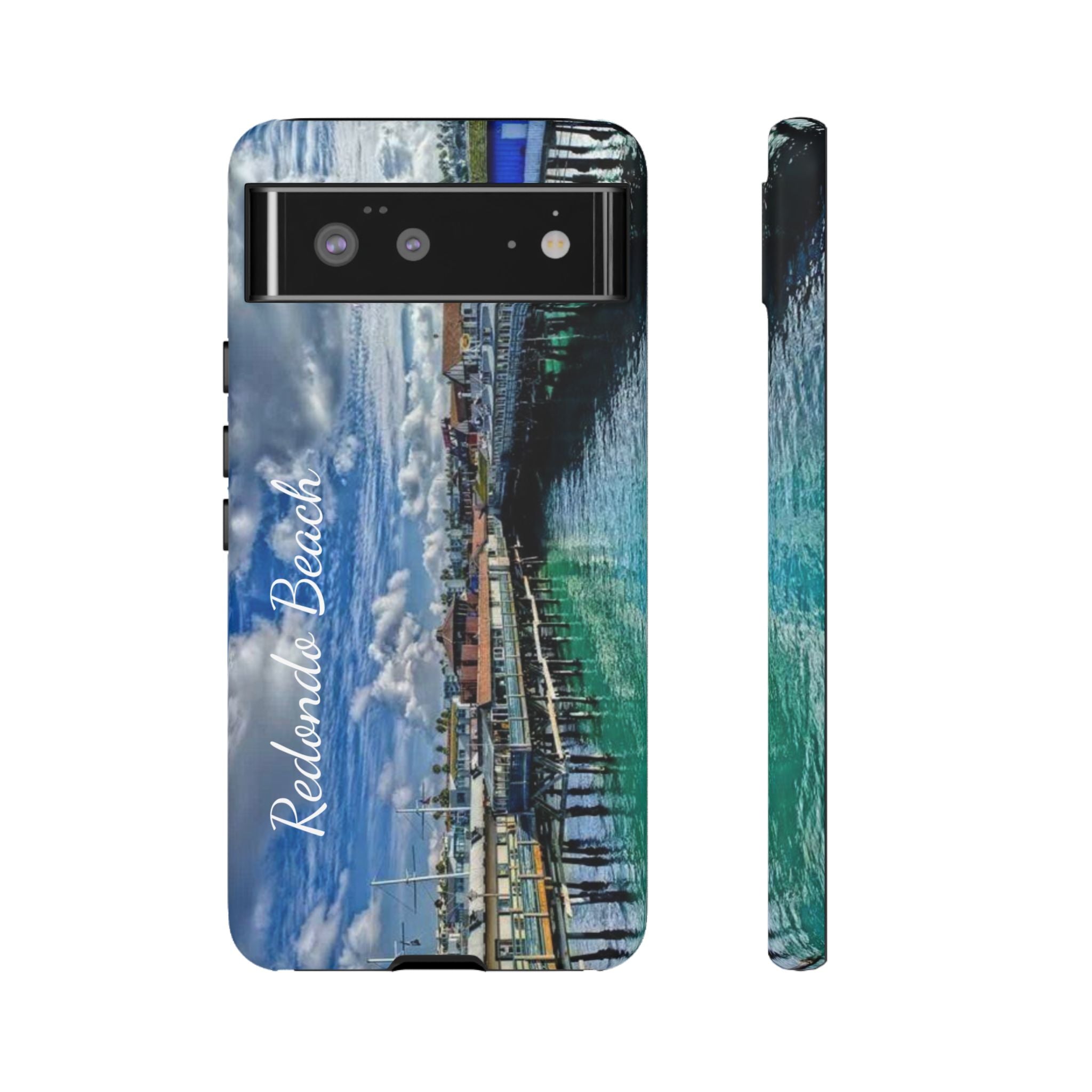 Phone Cases, Redondo Beach California King Harbor Design, Protective Covers, iPhone Accessories, Samsung Accessories, Gift for Travelers