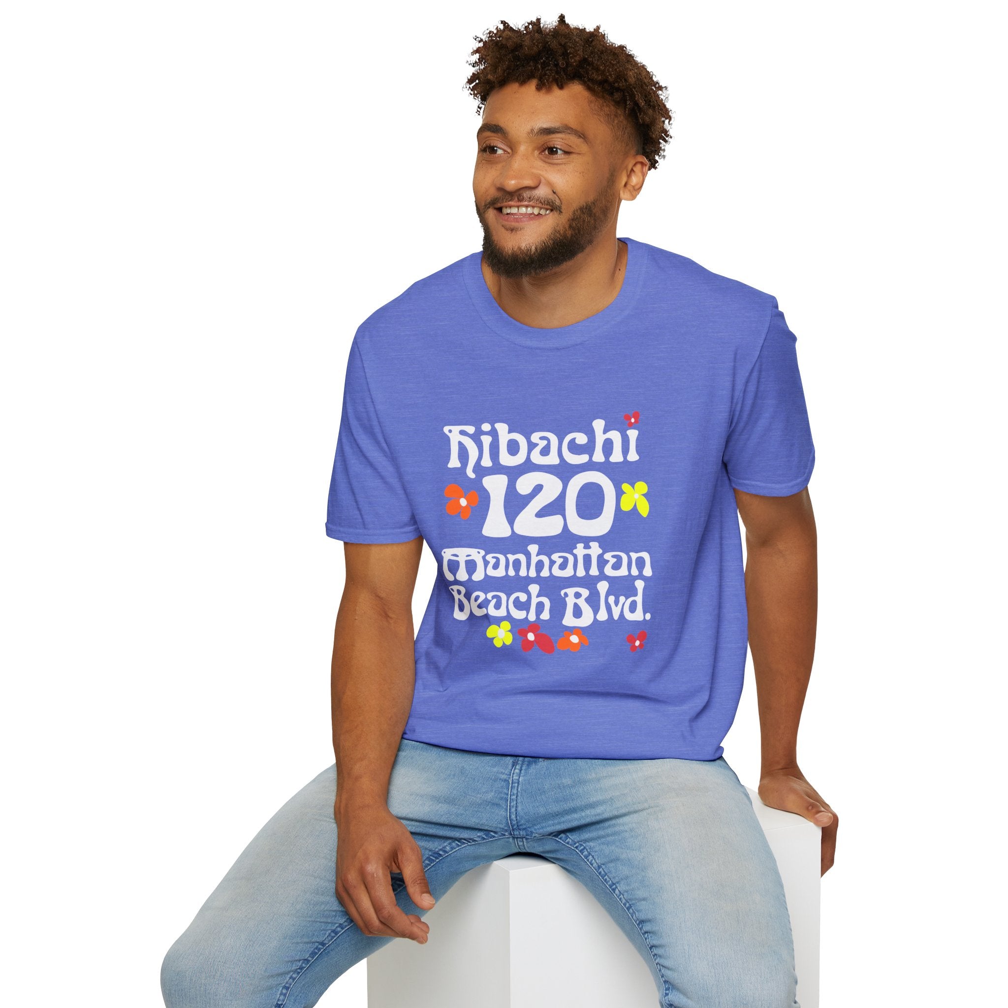 Hibachi 120 Manhattan Beach Blvd Restaurant #OldSchool T-Shirt — Retro Floral Surf Tee "Gone But Not Forgotten"