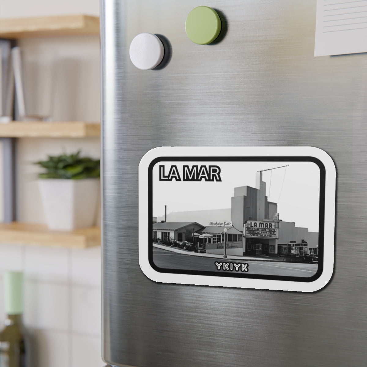 La Mar Theater retro photo Magnet | Die-Cut Refrigerator Magnet