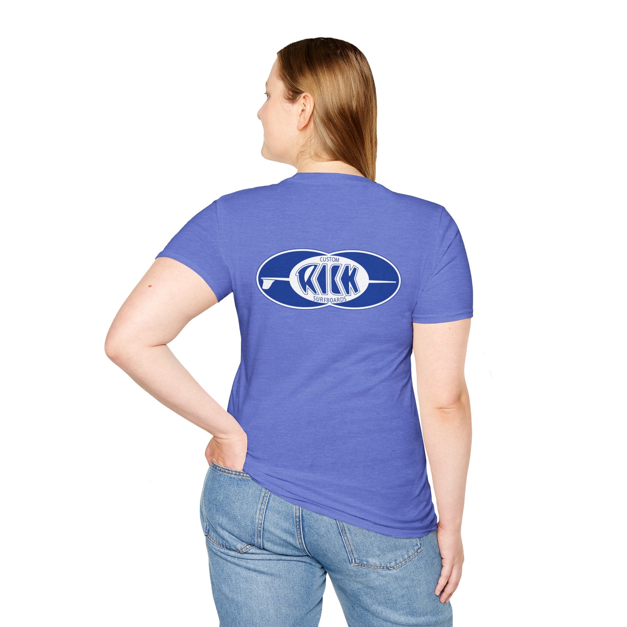Rick Surfboards Unisex Softstyle T-Shirt Old School Hermosa Beach