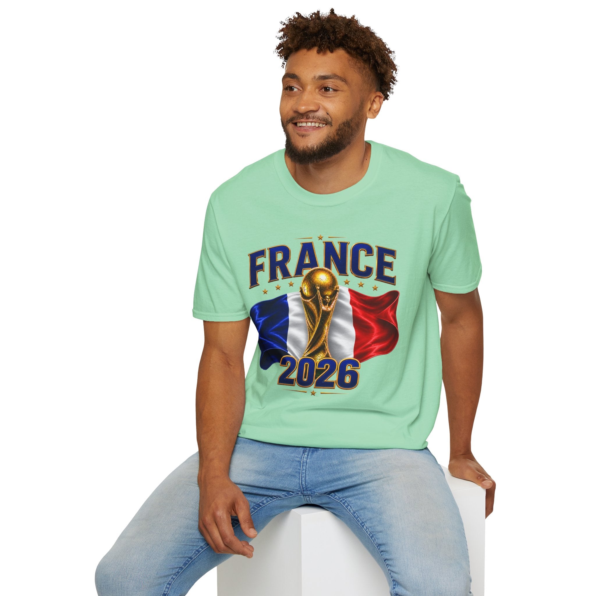 France World Cup 2026 T-Shirt — French Flag & Trophy Soccer Tee