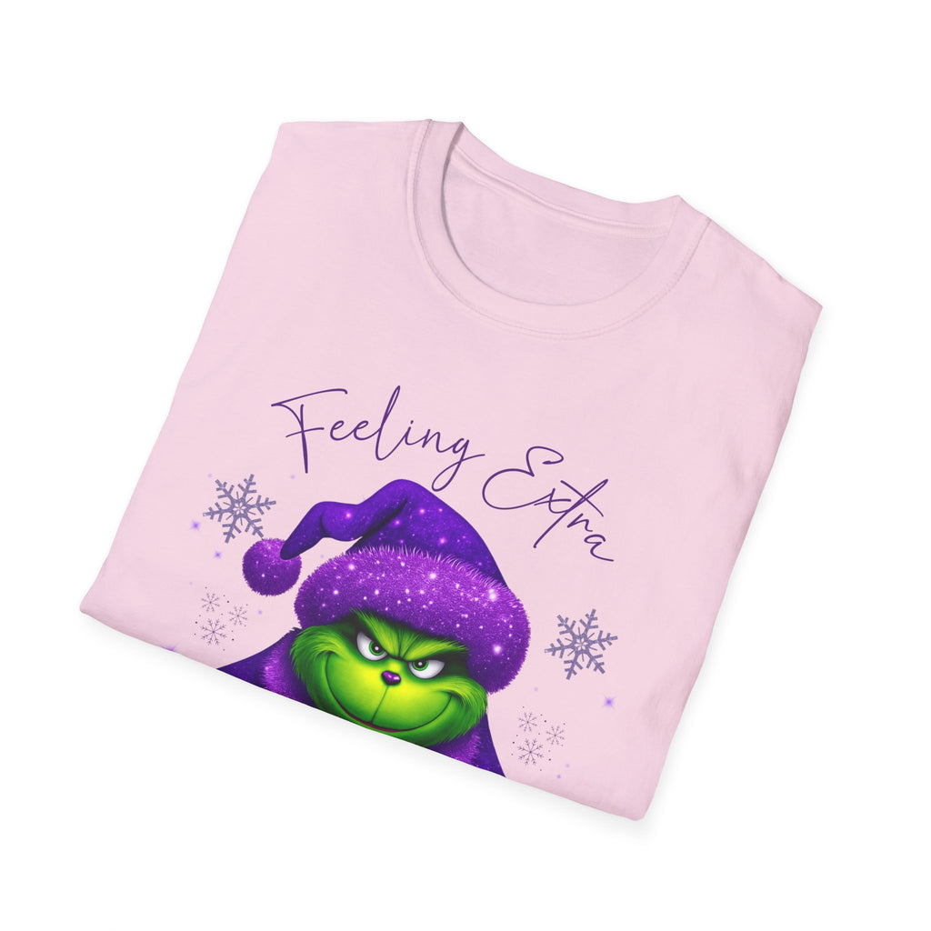 Feeling Extra Grinchy T-Shirt | Grinch Face Holiday Tee