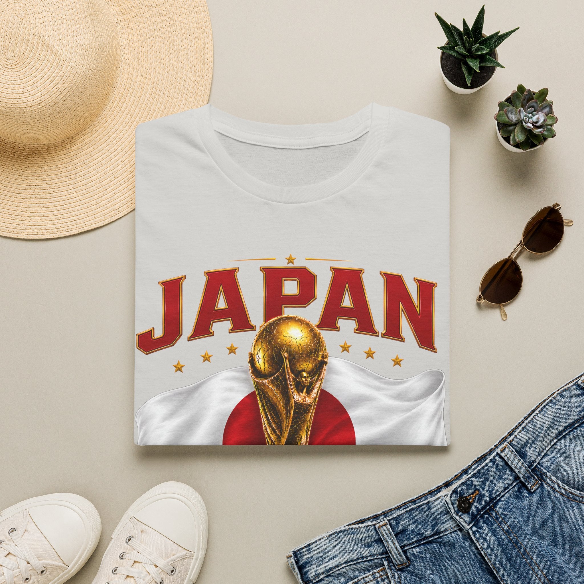 Japan 2026 World Cup T-Shirt — Golden Trophy Soccer Fan Tee