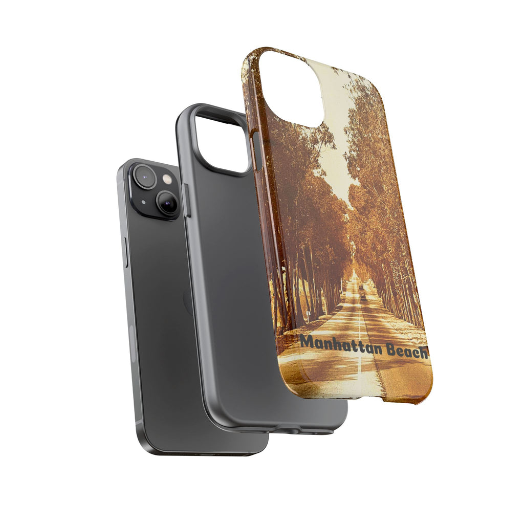 Phone Cases Manhattan Beach Rosecrans Ave Early 60's Tough Cases 90266 California, iPhone Samsung Google Pixel Protective Cover, Vintage