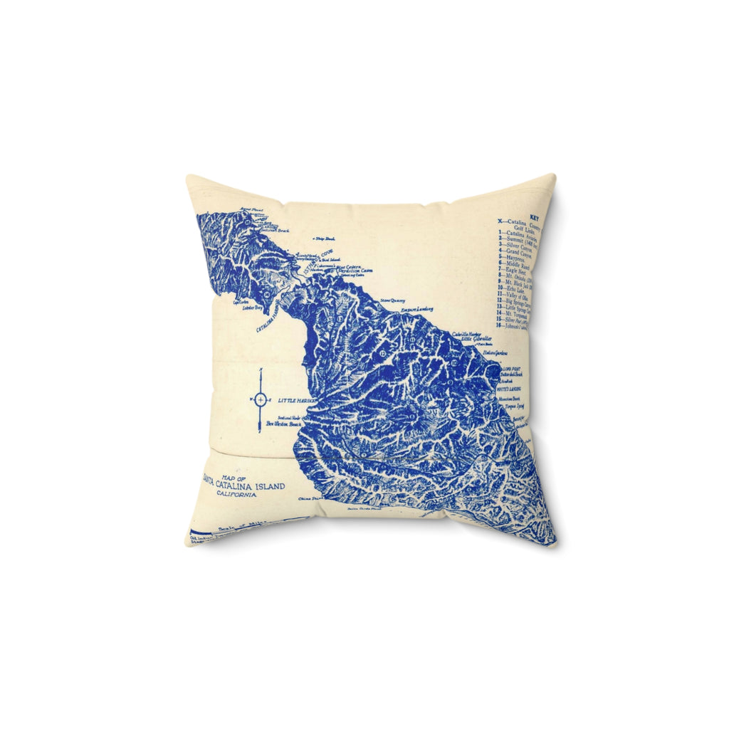 Santa Catalina Island California 90704 #1 Spun Polyester Square Pillow