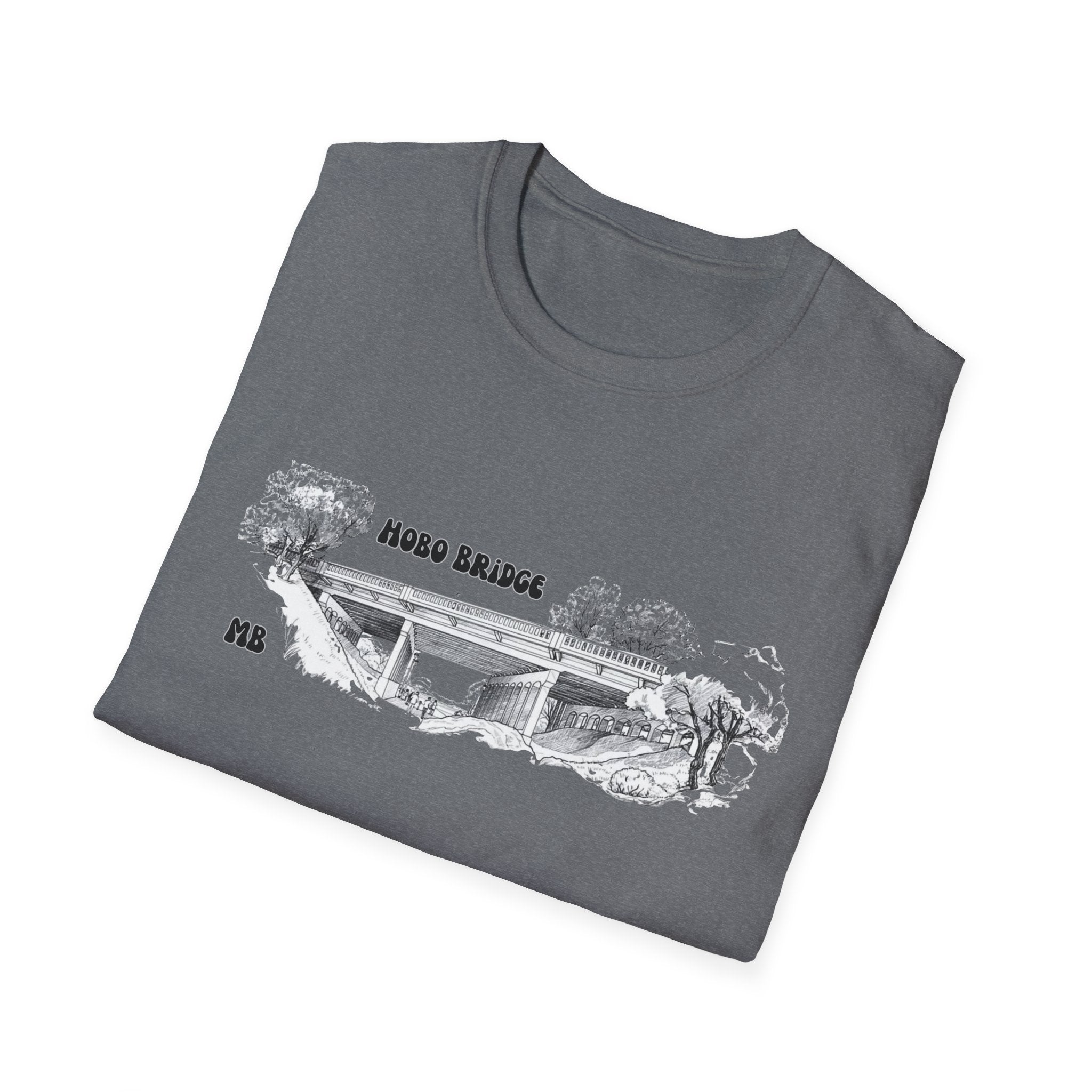 Hobo Bridge Manhattan Beach California Sketch T-Shirt | Hand-Drawn Bridge Illustration IYKYK