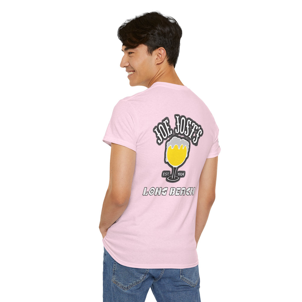 Joe Josts Long Beach California Men's and Woman's Heavy Cotton Tee - Printed 4 Areas