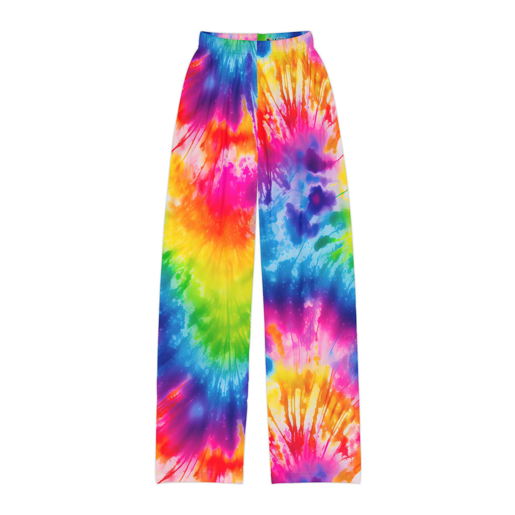 Kids Tie-Dye Lounge Pants — Colorful Rainbow Comfort Sleep & Play