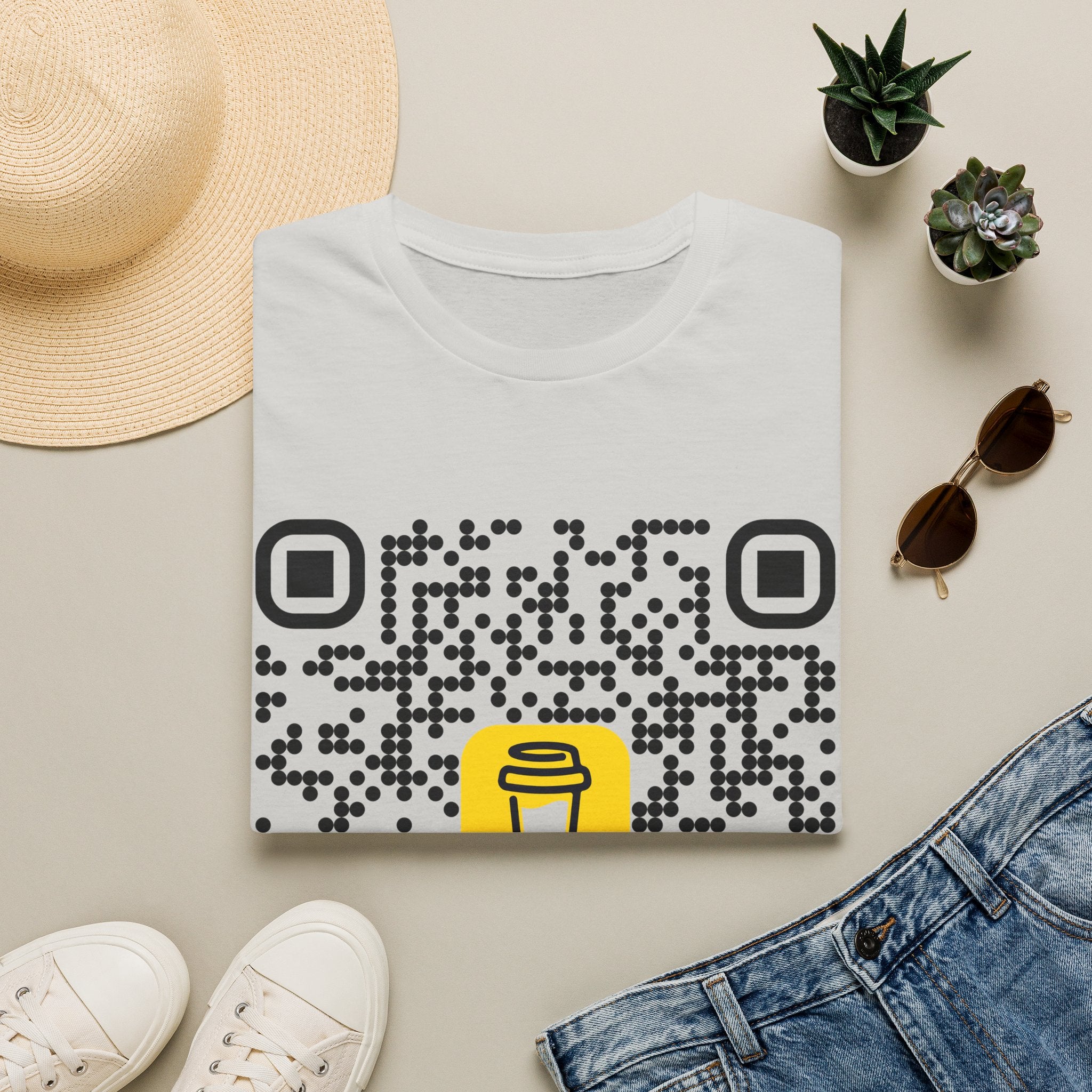QR Code Coffee Tee — Scan-to-Order Coffee Shop T-Shirt