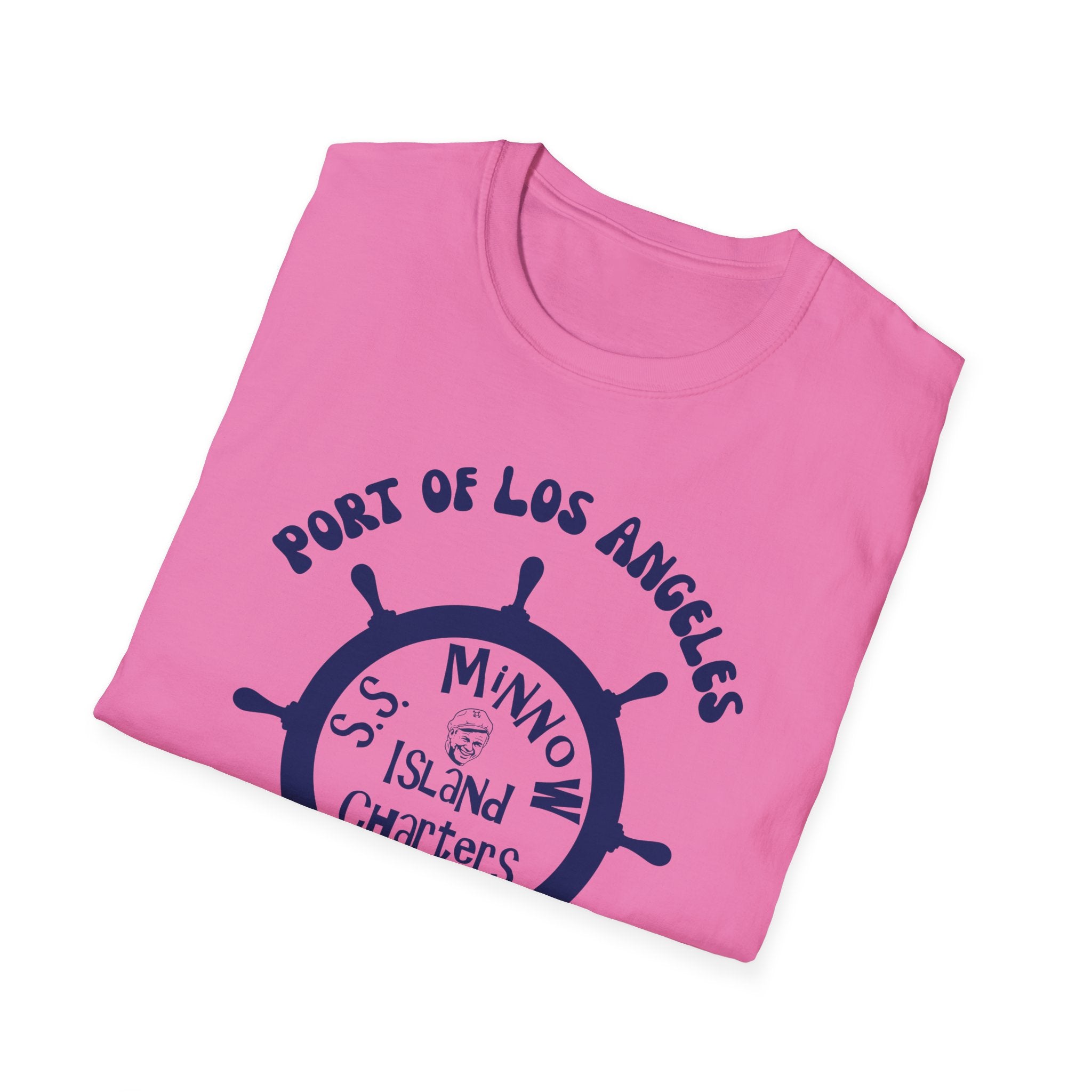 Port of Los Angeles Ship Wheel T-Shirt | SS Minnow Island Charters, 3 Hour Tours