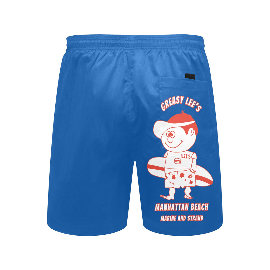 Greasy Lee's Marine and Strand Manhattan Beach IYKYK Men's Mid-Length Beach Shorts