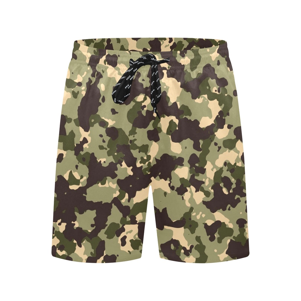 Camouflage Men's Mid-Length Beach Shorts Free Shipping