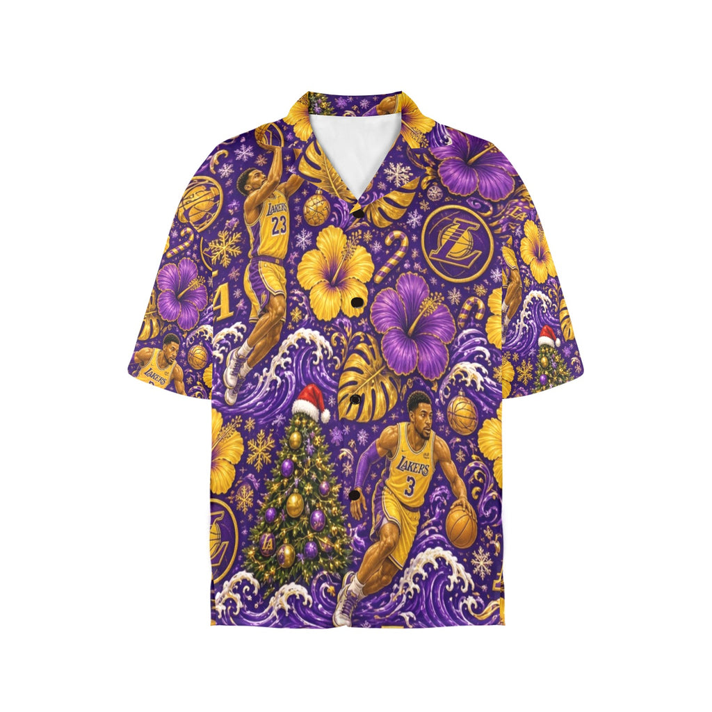 Lakers Christmas Women's All Over Print Hawaiian Shirt （Made in USA Ships to USA Only）