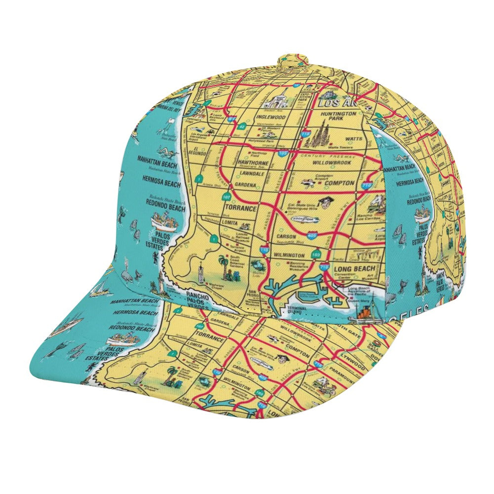South Bay California Map Baseball Cap