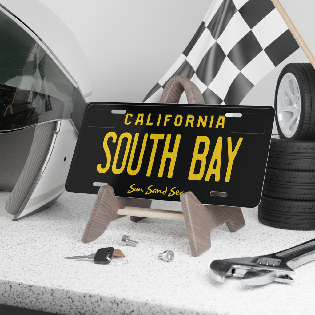California South Bay Vanity Plate - Sun Sand Sea Retro License Tag
