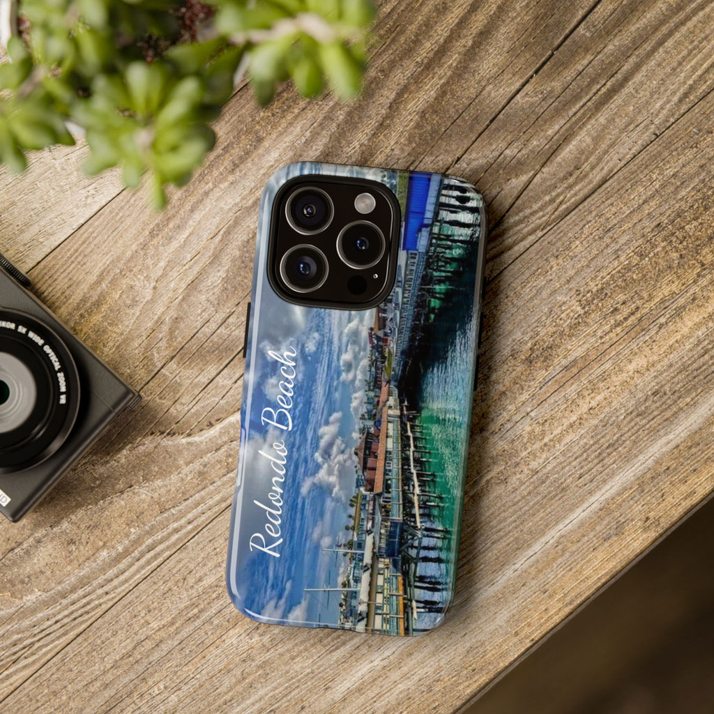 Phone Cases, Redondo Beach California King Harbor Design, Protective Covers, iPhone Accessories, Samsung Accessories, Gift for Travelers