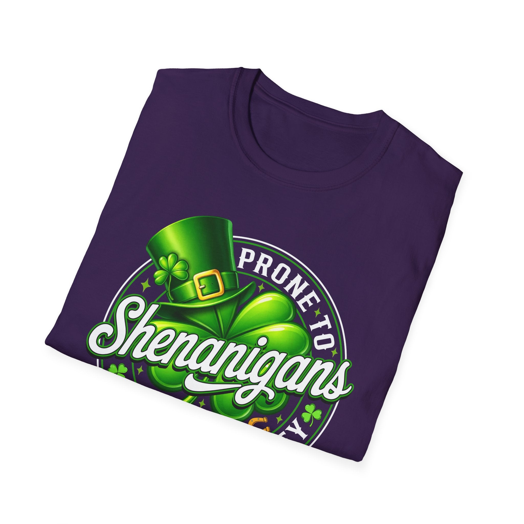 Prone to Shenanigans and Malarkey T-Shirt | St. Patrick's Day Leprechaun Hat Shamrock