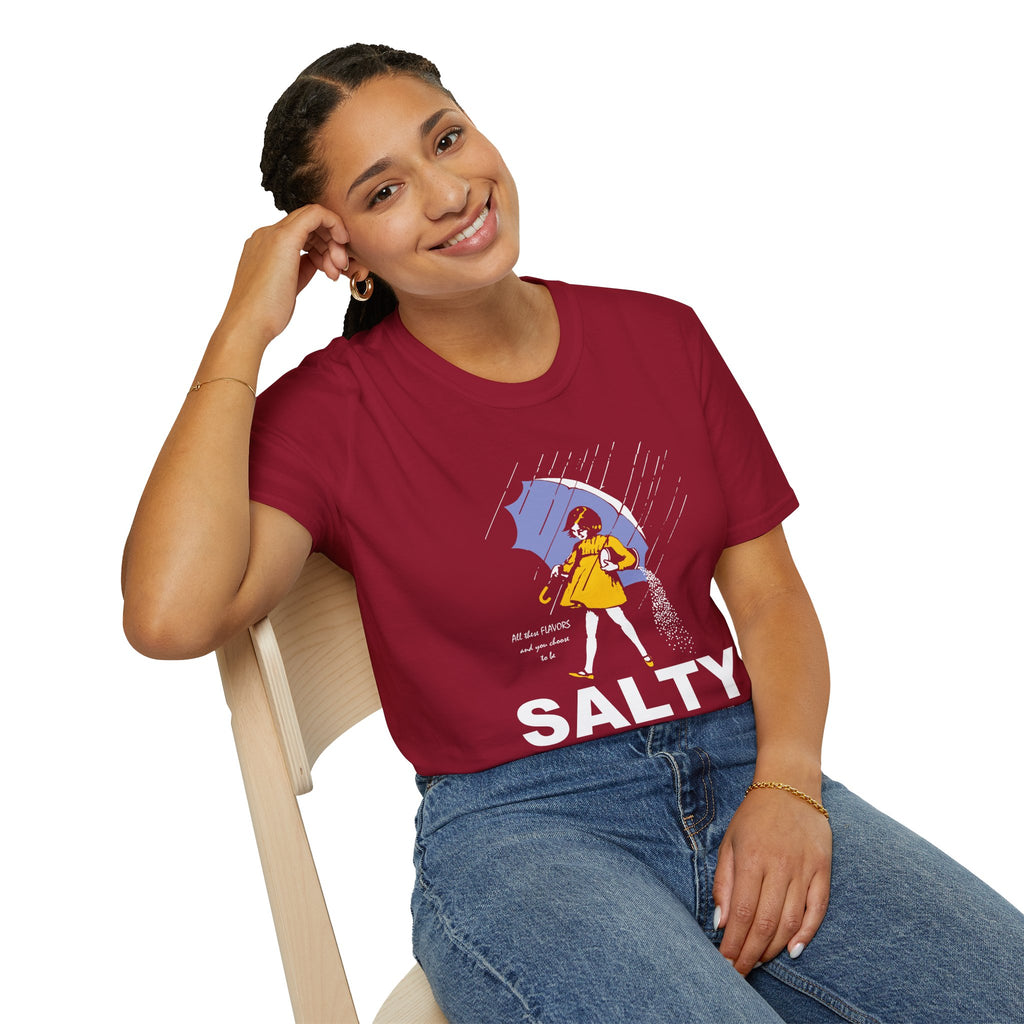 Salty Rainy Day Graphic T-Shirt — Girl with Umbrella Illustration