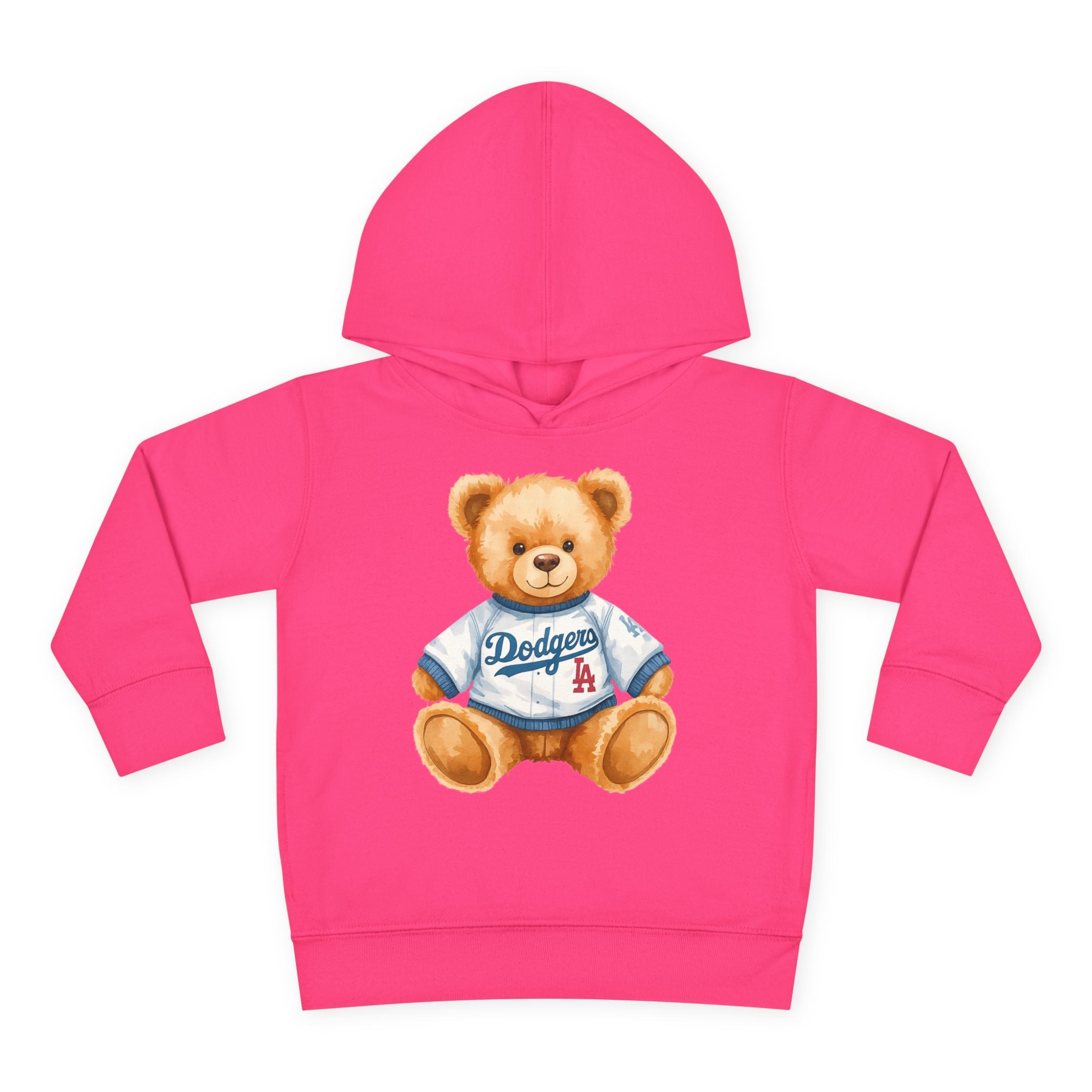 Teddy Bear in Jersey Hoodie | Toddler Pullover Fleece