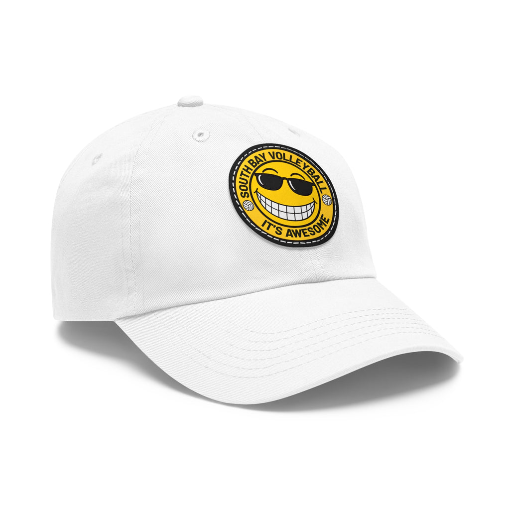Volleyball Smiley Mom and Dad Hat — "South Bay Volleyball: It’s Awesome" Leather Patch