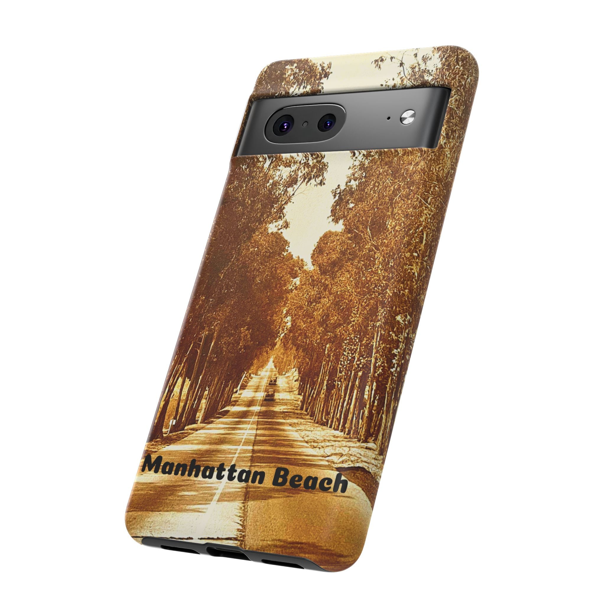 Phone Cases Manhattan Beach Rosecrans Ave Early 60's Tough Cases 90266 California, iPhone Samsung Google Pixel Protective Cover, Vintage