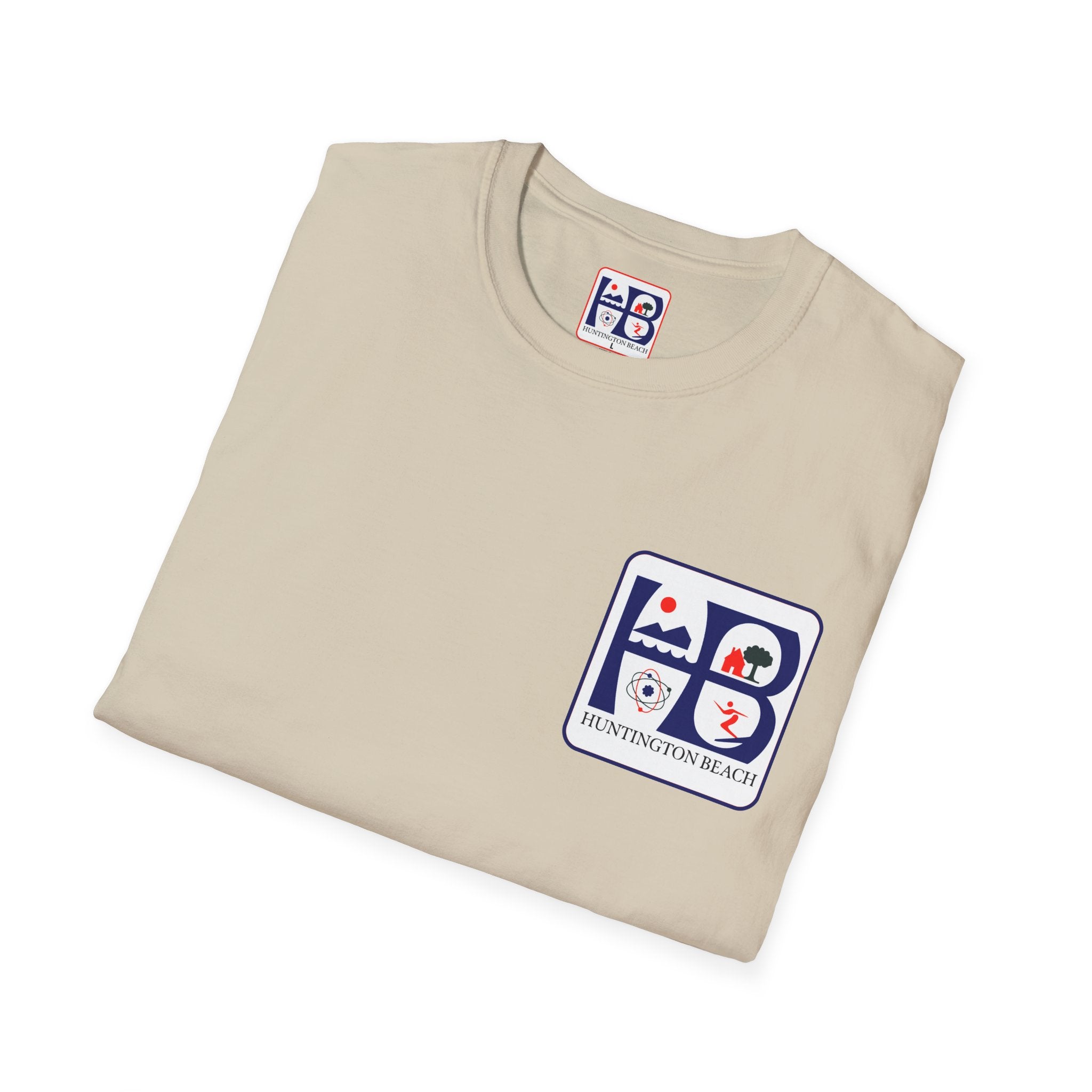 Huntington Beach Retro Logo T-Shirt — HB Surf & Sunset Tee (printed 3 side)