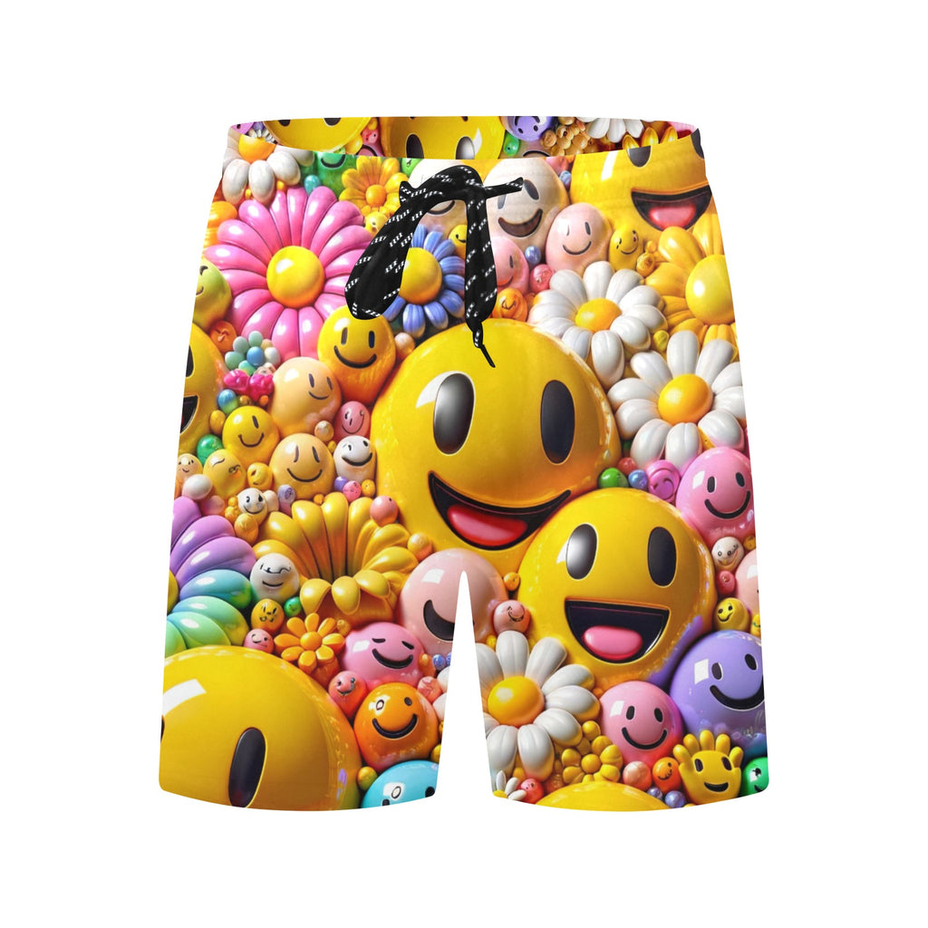 Laughing All the Way Men's Mid-Length Beach Shorts Free Shipping