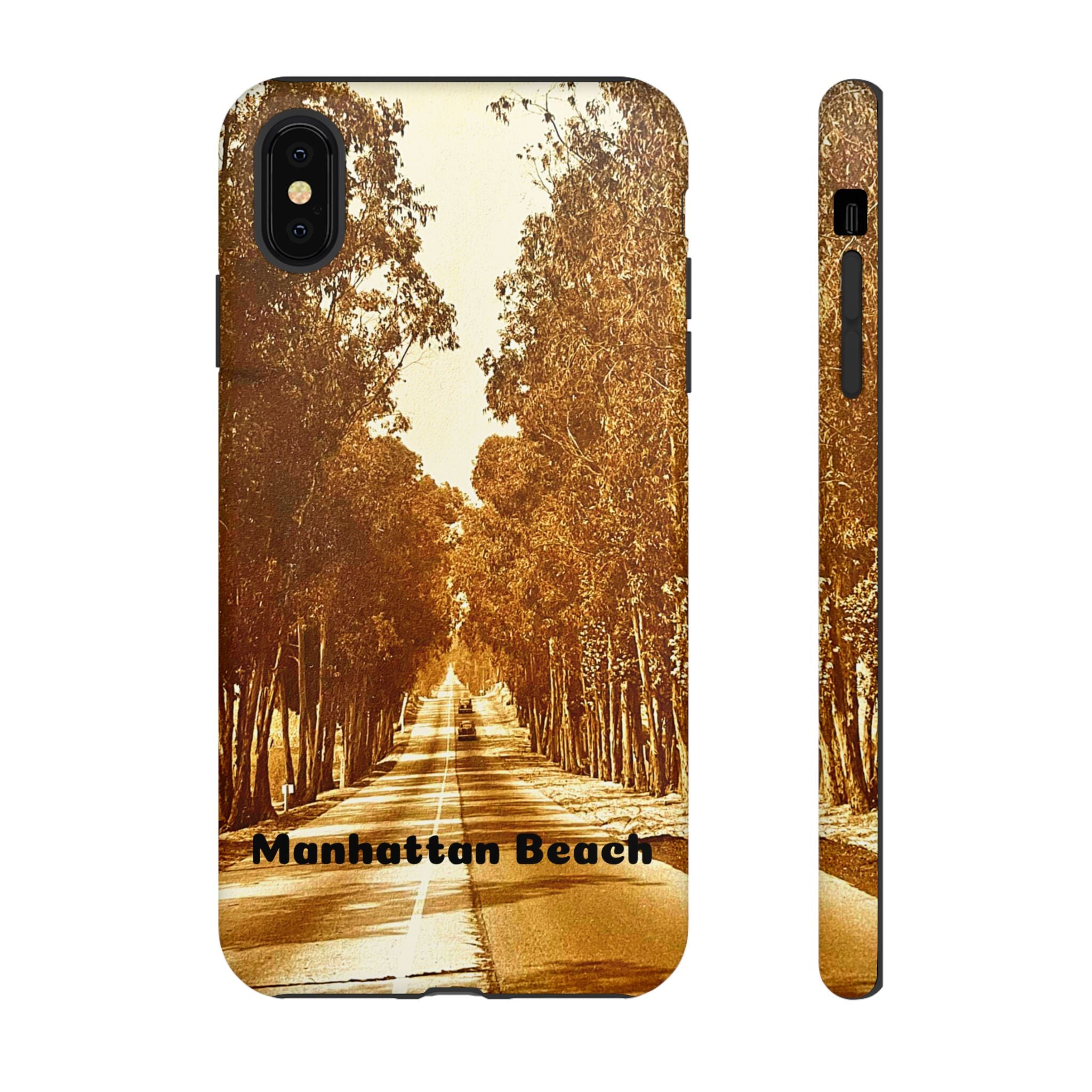 Phone Cases Manhattan Beach Rosecrans Ave Early 60's Tough Cases 90266 California, iPhone Samsung Google Pixel Protective Cover, Vintage