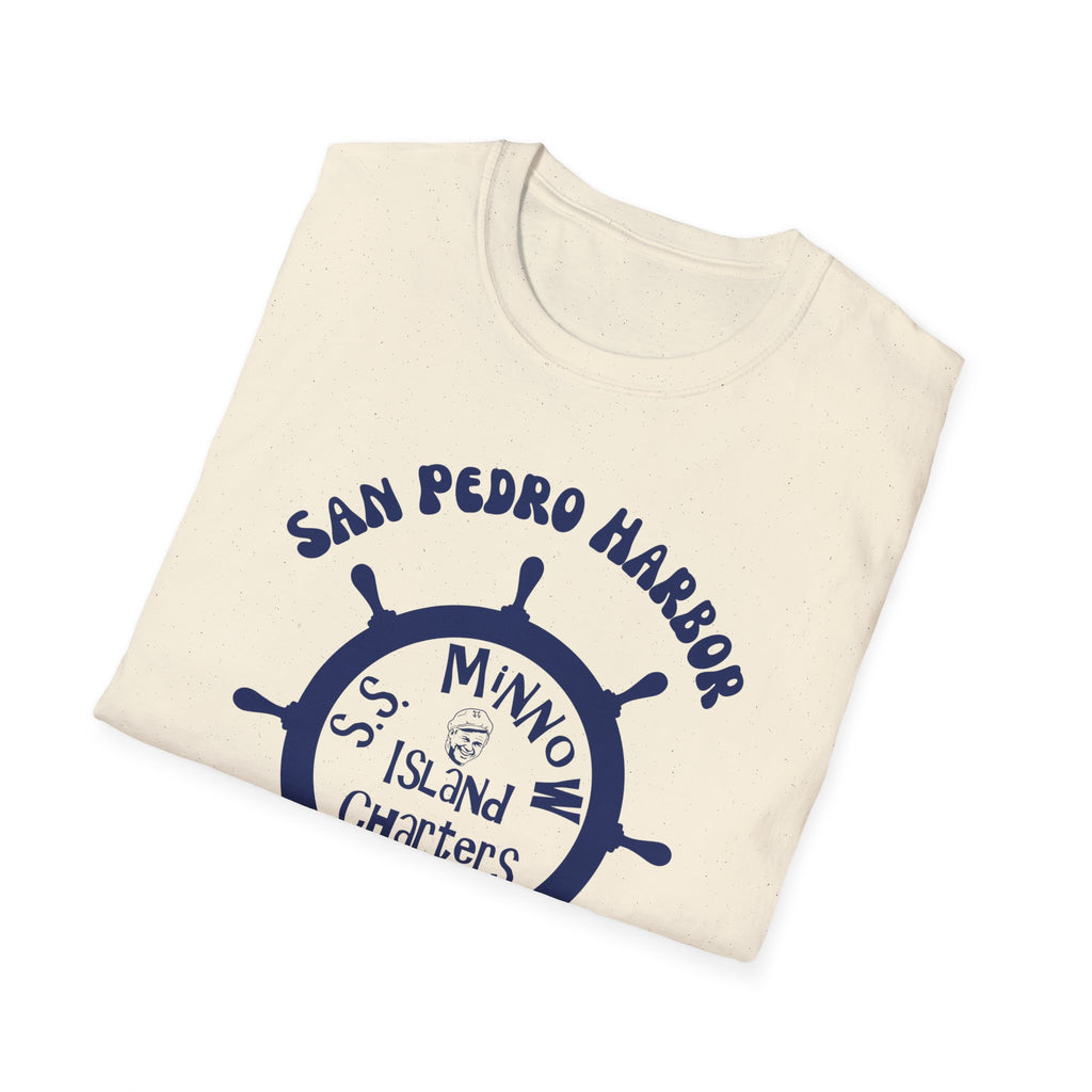 San Pedro Harbor Ship Wheel T-Shirt | SS Minnow Island Charters