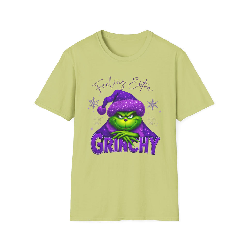 Feeling Extra Grinchy T-Shirt | Grinch Face Holiday Tee