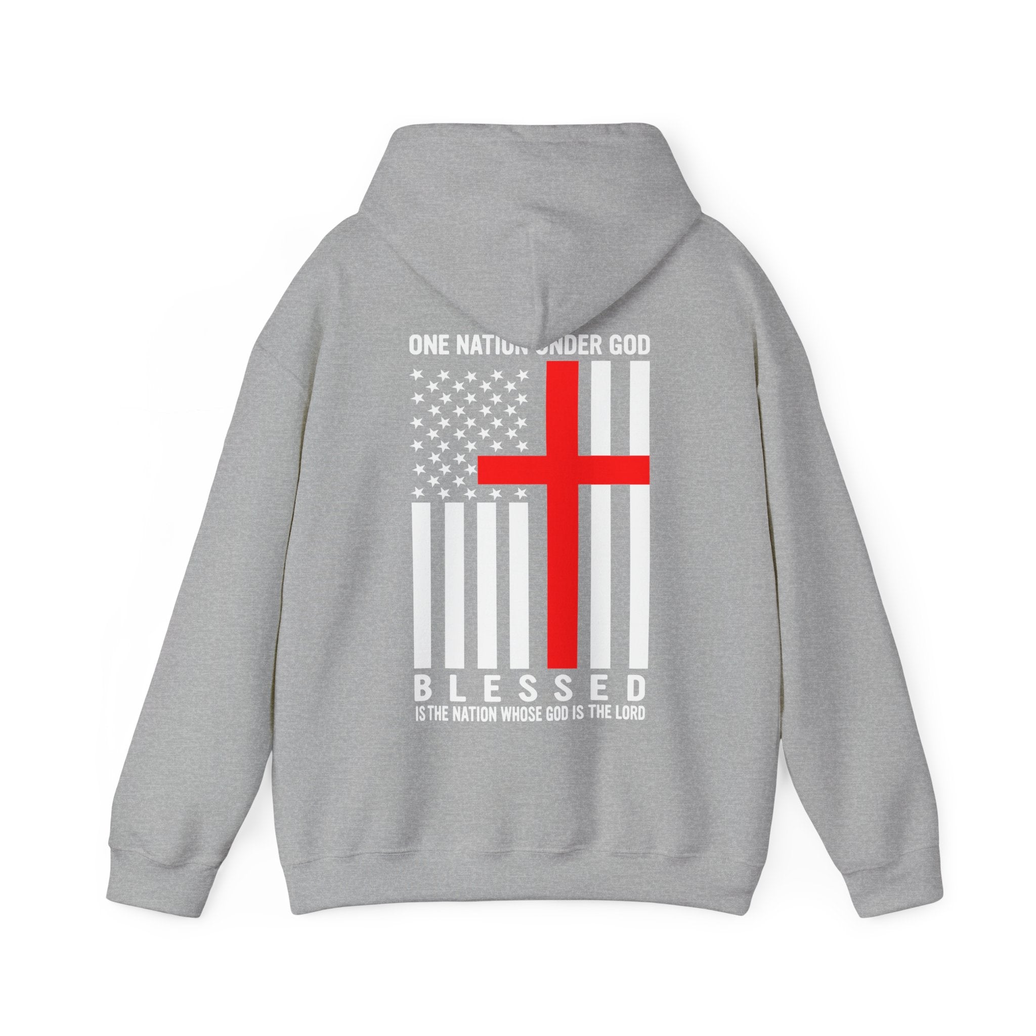 One Nation Under GOD - Printed Both Sides Unisex Heavy Blend Hooded Sweatshirt