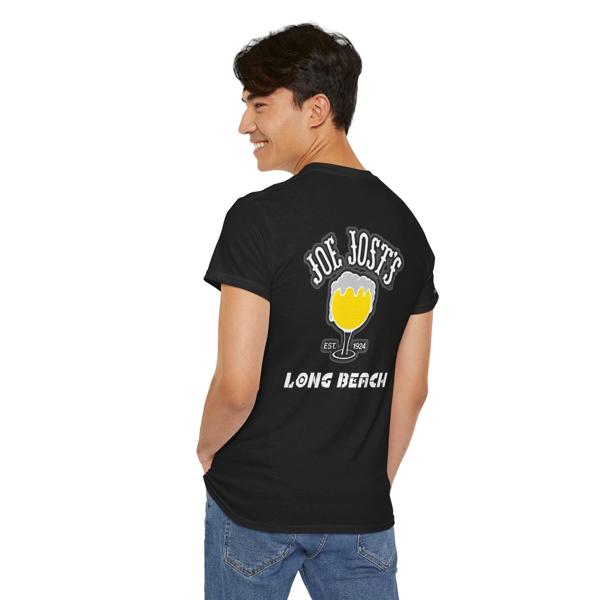 Joe Josts Long Beach California Men's and Woman's Heavy Cotton Tee - Printed 4 Areas