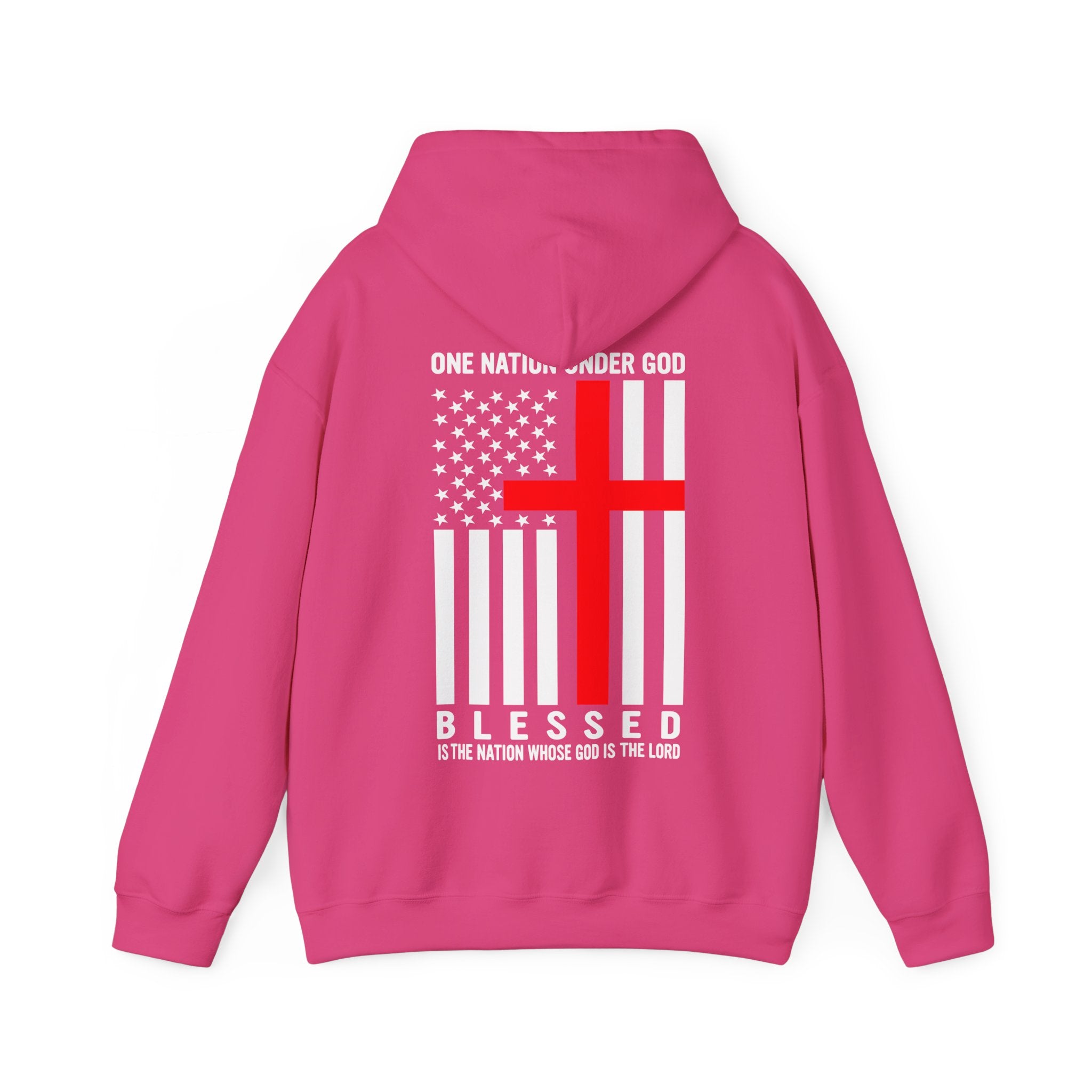 One Nation Under GOD - Printed Both Sides Unisex Heavy Blend Hooded Sweatshirt
