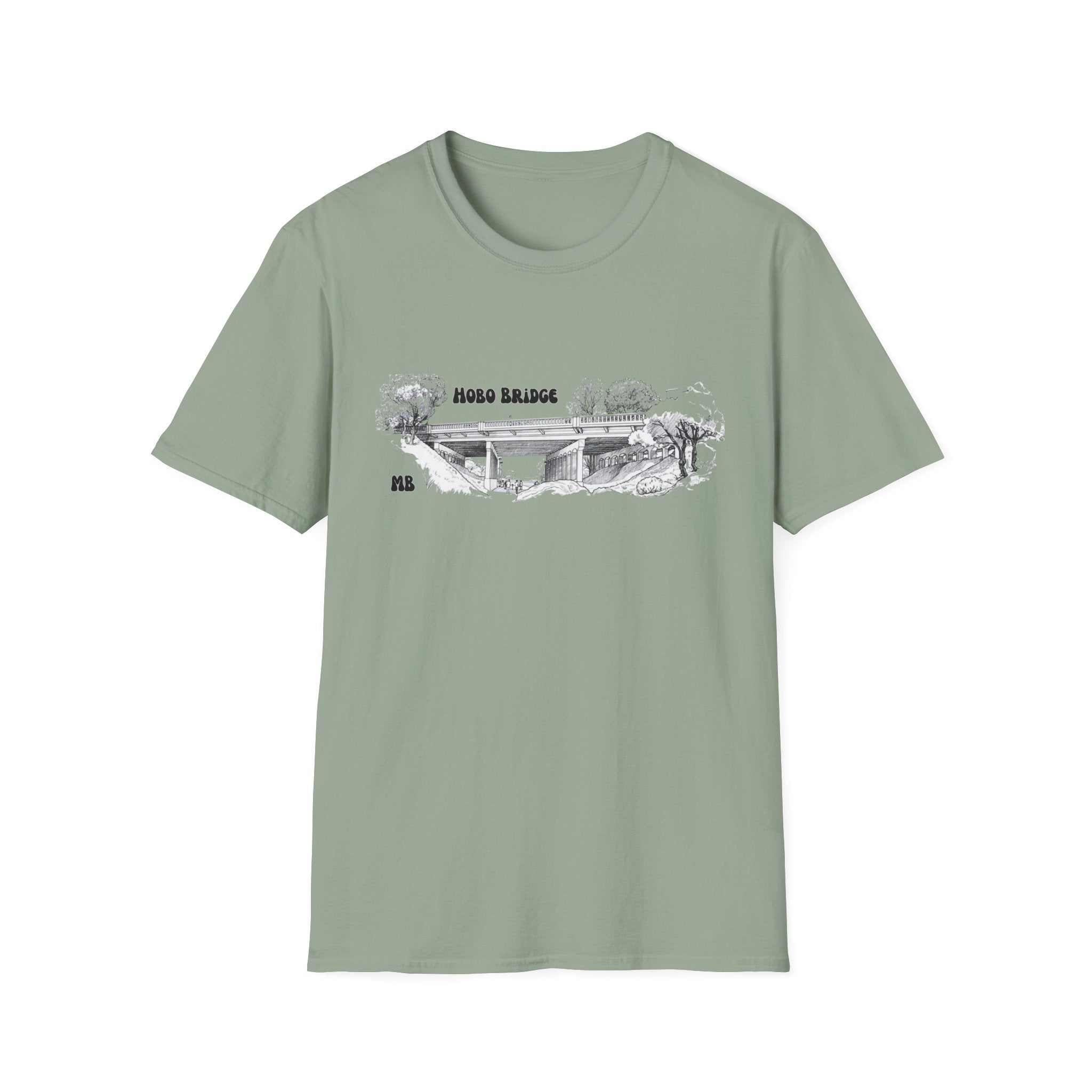 Hobo Bridge Manhattan Beach California Sketch T-Shirt | Hand-Drawn Bridge Illustration IYKYK
