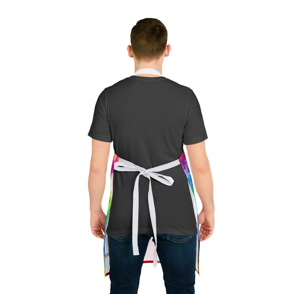 Tie-Dye Colorful Kitchen Apron – Bright Rainbow Cooking & BBQ Apron