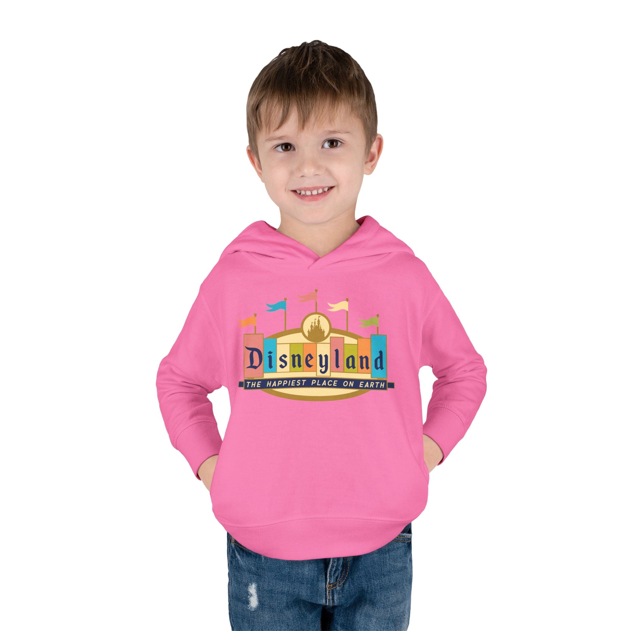 Disneyland way Back Machine Retro Logo Toddler Hoodie | Kids Pullover