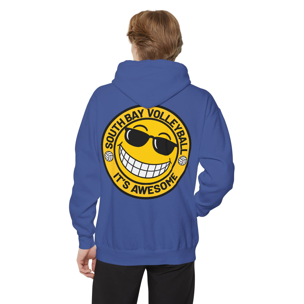Volleyball Smiley Hoodie — "South Bay Volleyball It's Awesome" Crewneck