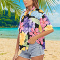 Women's All Over Print Hawaiian Shirt （Made in USA，Ships to USA Only）