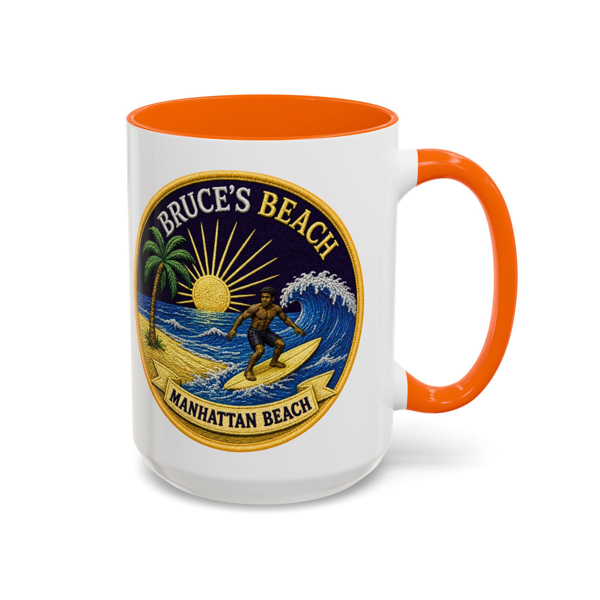 Manhattan Beach Surf Mug — Bruce’s Beach Coffee Cup (11/15oz Accent)