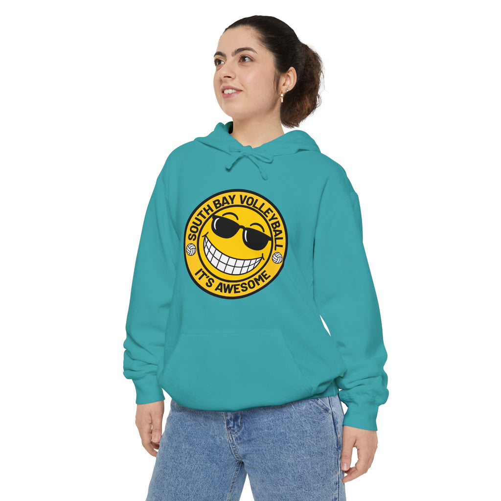 Volleyball Smiley Hoodie — "South Bay Volleyball It's Awesome" Crewneck