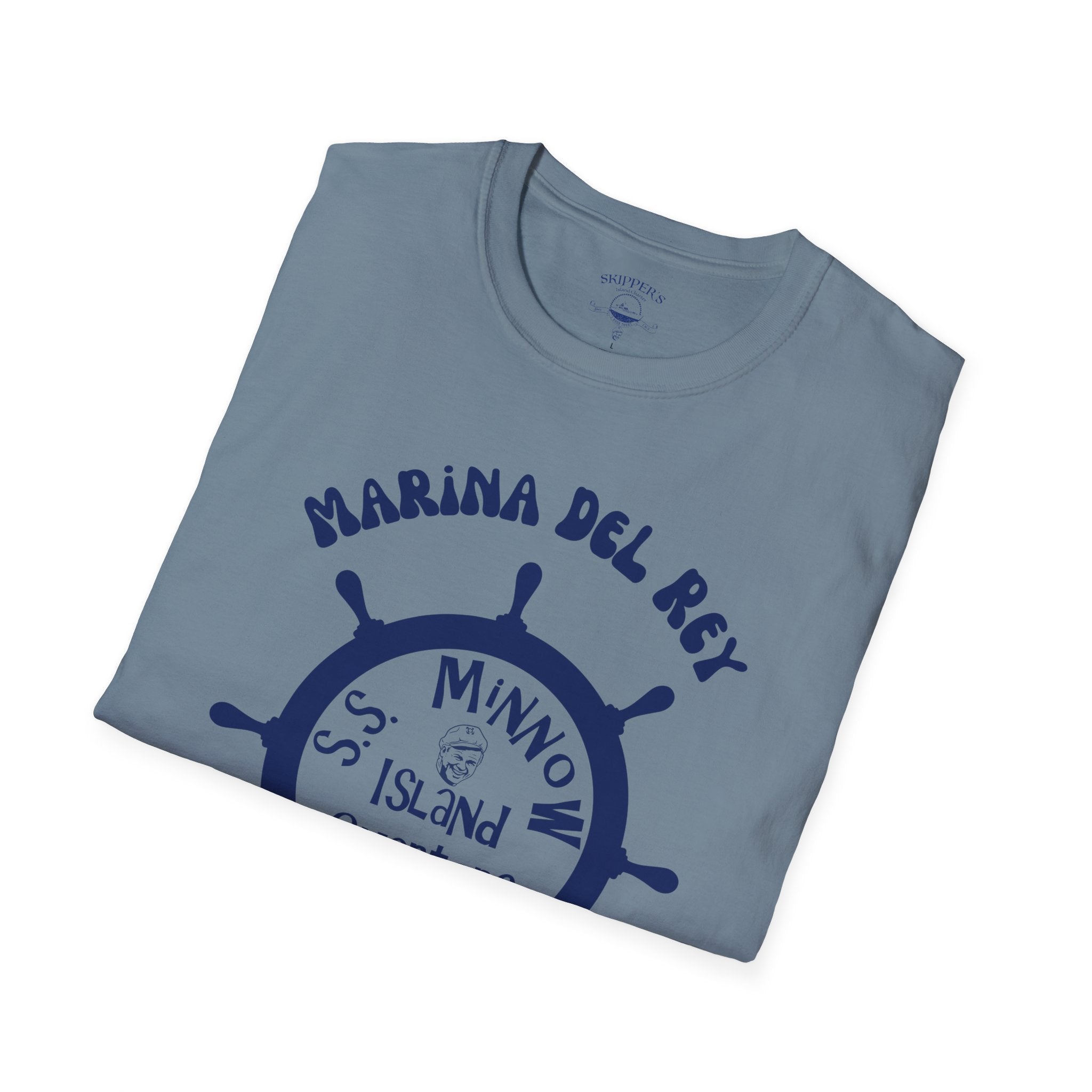 Marina Del Rey Ship Wheel logo T-Shirt | SS Minnow Island Charters, 3 Hour Tours