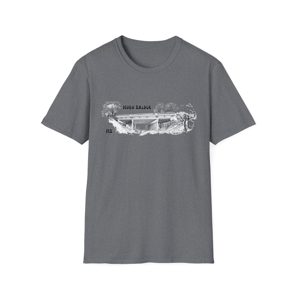 Hobo Bridge Manhattan Beach California Sketch T-Shirt | Hand-Drawn Bridge Illustration IYKYK