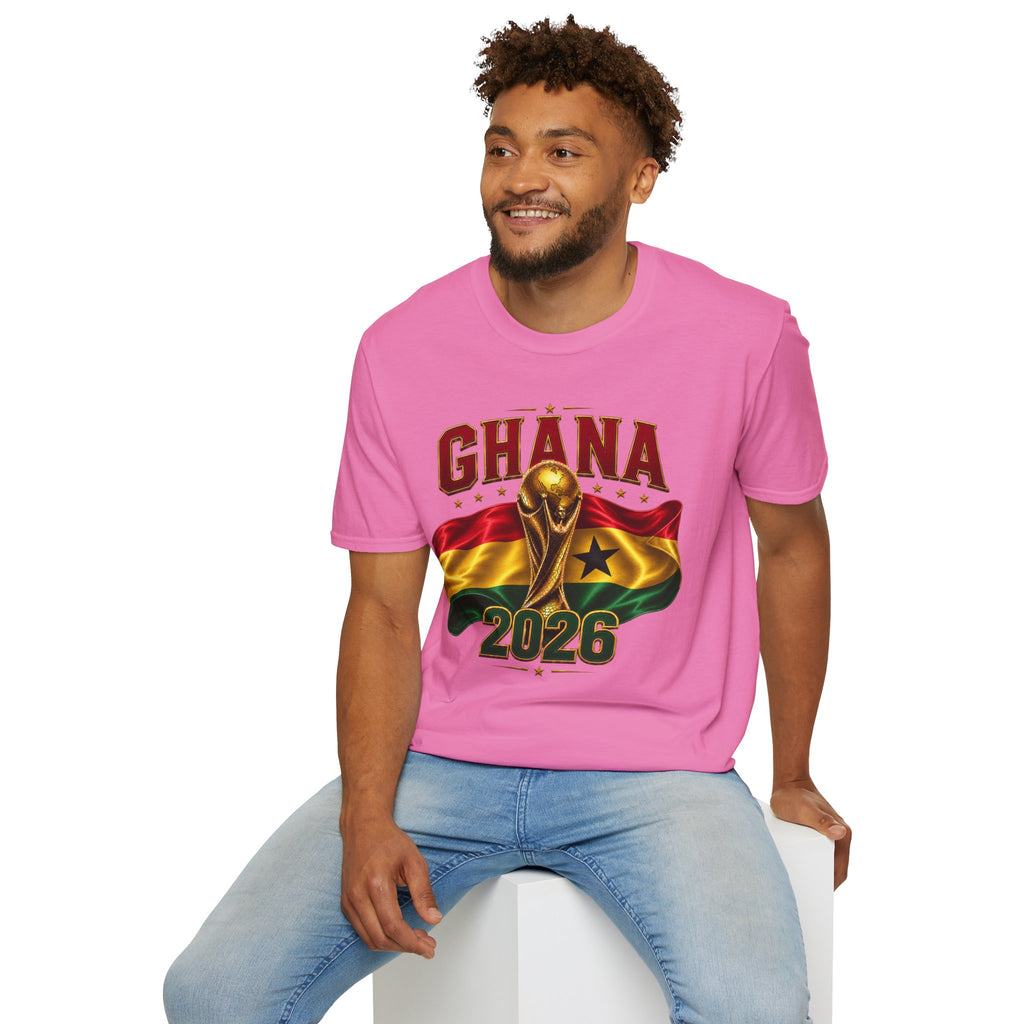 Ghana 2026 World Cup T-Shirt — Flag & Trophy Football Fan Tee