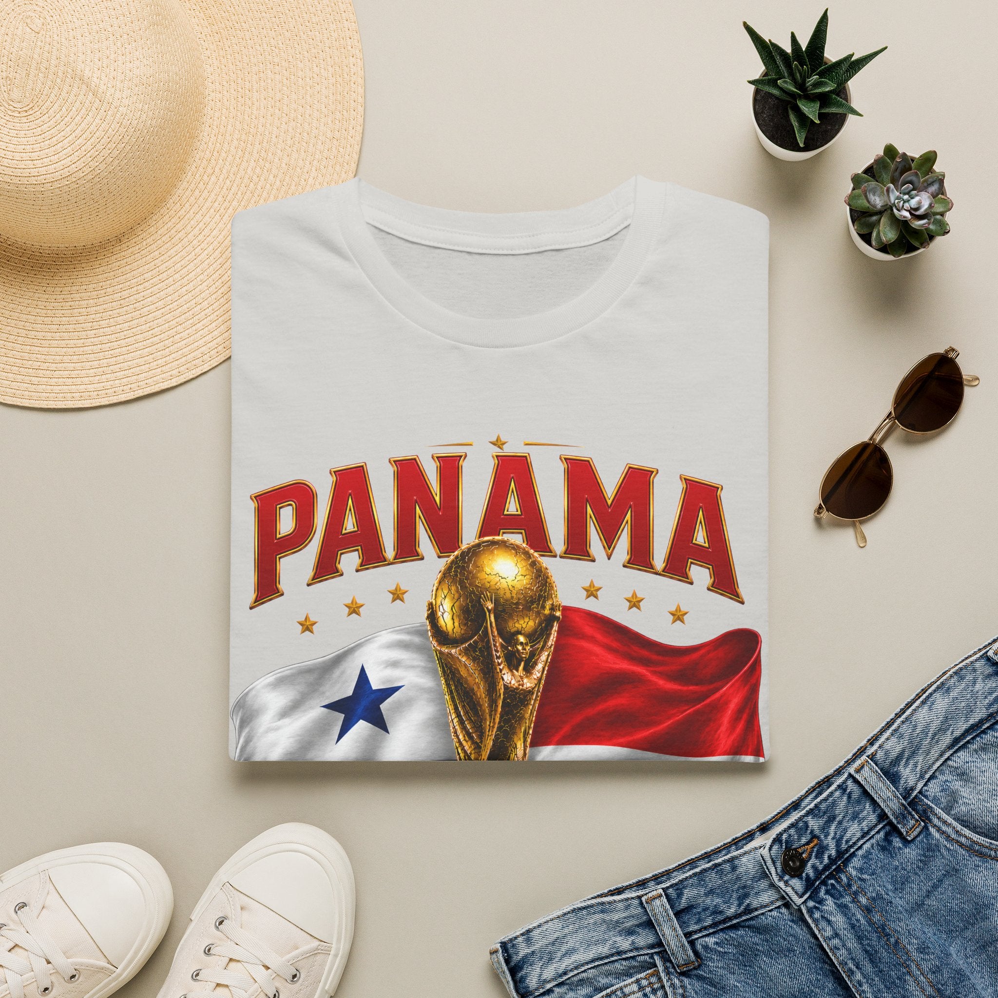 Panama 2026 World Cup T-Shirt — Panama Flag & Trophy Soccer Tee